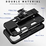 Wholesale Military Grade Armor Protection Stand Magnetic Feature Case for iPhone 12 / 12 Pro 6.1 (Navy Blue)
